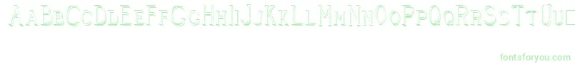 CleaversJuveniaRaised Font – Green Fonts on White Background