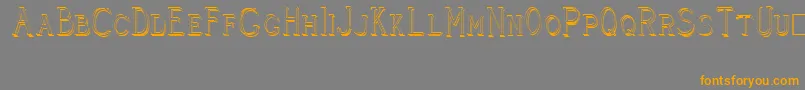 CleaversJuveniaRaised Font – Orange Fonts on Gray Background
