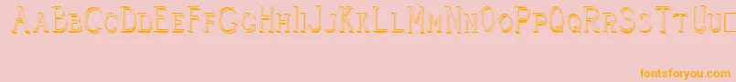 Шрифт CleaversJuveniaRaised – оранжевые шрифты на розовом фоне