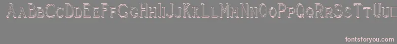 CleaversJuveniaRaised Font – Pink Fonts on Gray Background