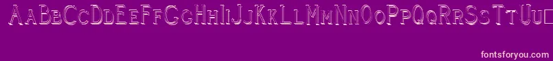 CleaversJuveniaRaised Font – Pink Fonts on Purple Background