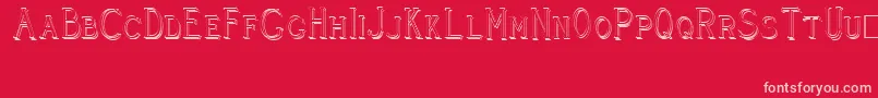 CleaversJuveniaRaised Font – Pink Fonts on Red Background