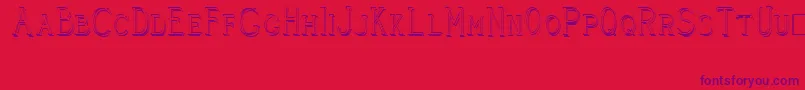 CleaversJuveniaRaised Font – Purple Fonts on Red Background