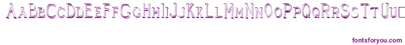 CleaversJuveniaRaised Font – Purple Fonts on White Background