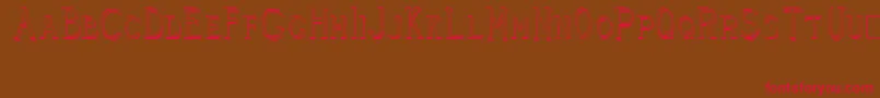 CleaversJuveniaRaised Font – Red Fonts on Brown Background