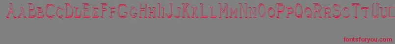 CleaversJuveniaRaised Font – Red Fonts on Gray Background
