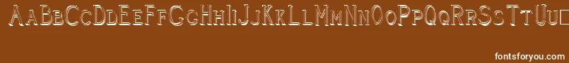 CleaversJuveniaRaised Font – White Fonts on Brown Background
