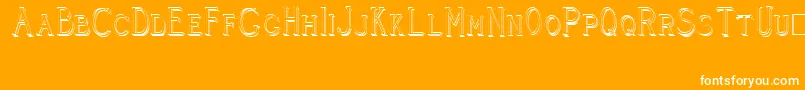 CleaversJuveniaRaised Font – White Fonts on Orange Background