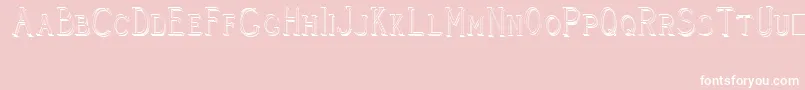 CleaversJuveniaRaised Font – White Fonts on Pink Background