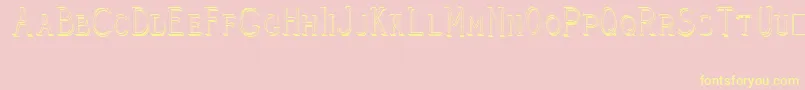 CleaversJuveniaRaised Font – Yellow Fonts on Pink Background