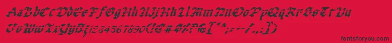 Uberlav2i Font – Black Fonts on Red Background