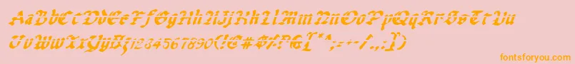 Police Uberlav2i – polices orange sur fond rose