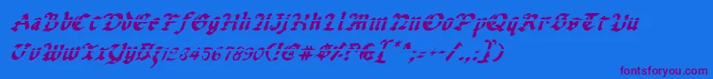 fuente Uberlav2i – Fuentes Moradas Sobre Fondo Azul