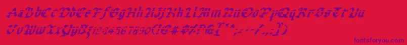Uberlav2i Font – Purple Fonts on Red Background