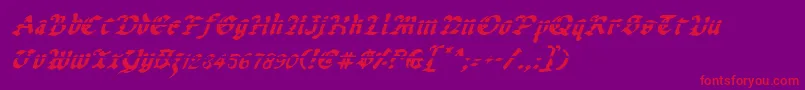 fuente Uberlav2i – Fuentes Rojas Sobre Fondo Morado