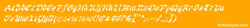 フォントUberlav2i – オレンジの背景に白い文字