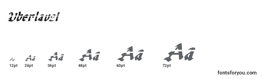Размеры шрифта Uberlav2i