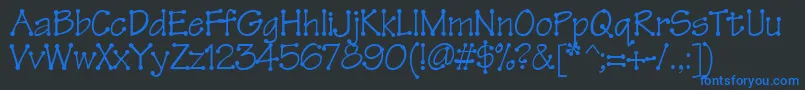 Шрифт Tinkertoy – синие шрифты на чёрном фоне