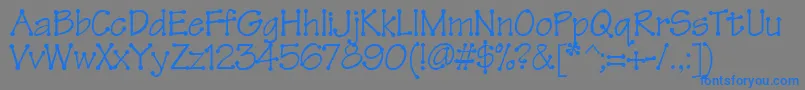 Tinkertoy Font – Blue Fonts on Gray Background