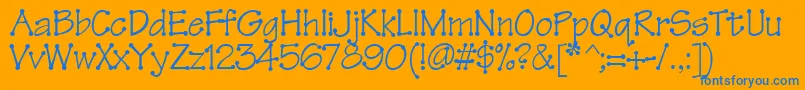 Шрифт Tinkertoy – синие шрифты на оранжевом фоне