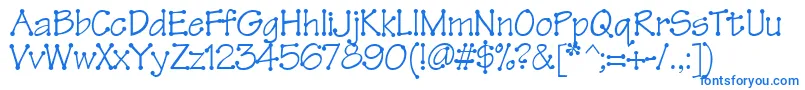 Шрифт Tinkertoy – синие шрифты