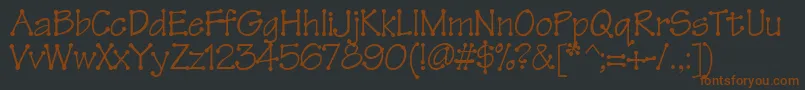 Tinkertoy Font – Brown Fonts on Black Background