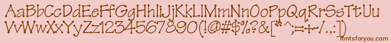 Шрифт Tinkertoy – коричневые шрифты на розовом фоне