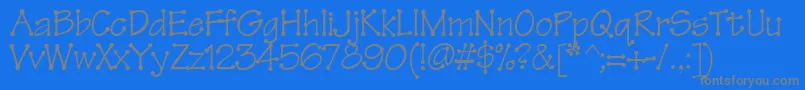 Tinkertoy-Schriftart – Graue Schriften auf blauem Hintergrund