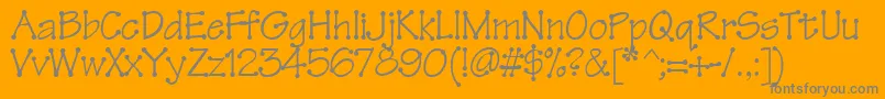 Tinkertoy Font – Gray Fonts on Orange Background