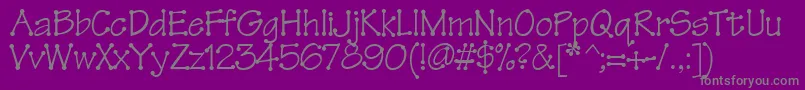 Tinkertoy Font – Gray Fonts on Purple Background