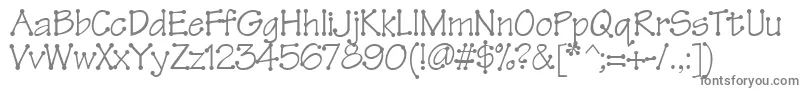 Tinkertoy-Schriftart – Graue Schriften auf weißem Hintergrund