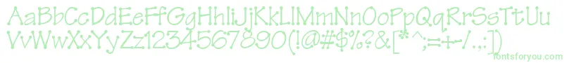 Tinkertoy Font – Green Fonts on White Background