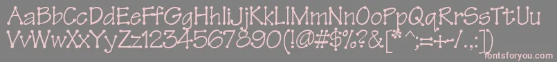 Tinkertoy Font – Pink Fonts on Gray Background