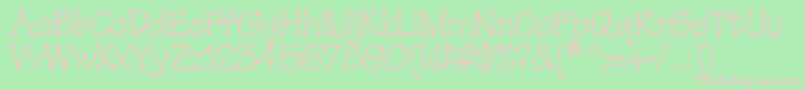 Шрифт Tinkertoy – розовые шрифты на зелёном фоне