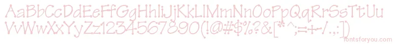 Tinkertoy Font – Pink Fonts on White Background