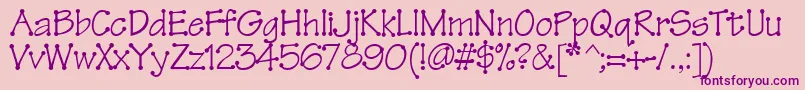 Шрифт Tinkertoy – фиолетовые шрифты на розовом фоне