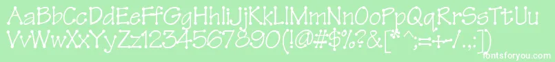 Tinkertoy Font – White Fonts on Green Background