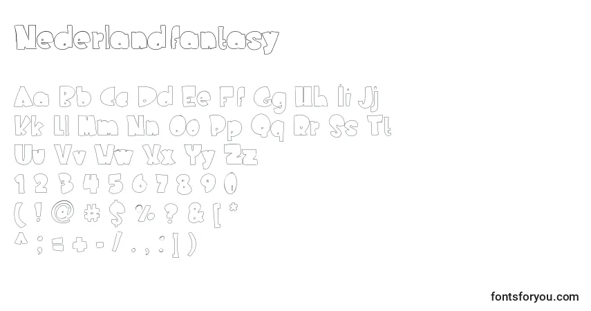 Шрифт Nederlandfantasy – алфавит, цифры, специальные символы