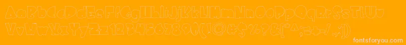 Nederlandfantasy-Schriftart – Rosa Schriften auf orangefarbenem Hintergrund