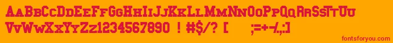 SportSpiritAf Font – Red Fonts on Orange Background