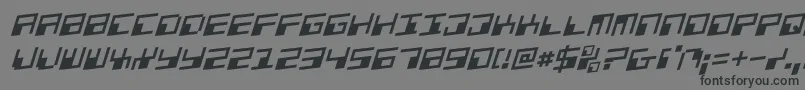 PhaserBankRotalic Font – Black Fonts on Gray Background