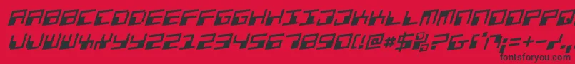 PhaserBankRotalic Font – Black Fonts on Red Background