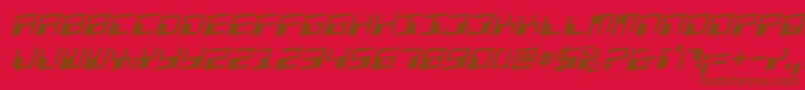 PhaserBankRotalic Font – Brown Fonts on Red Background
