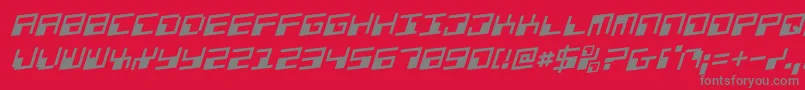 PhaserBankRotalic Font – Gray Fonts on Red Background
