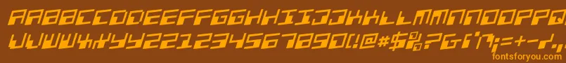 PhaserBankRotalic Font – Orange Fonts on Brown Background