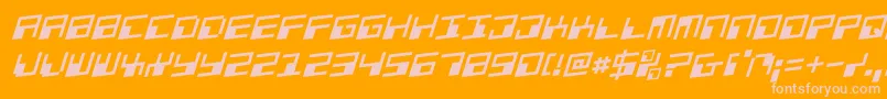 PhaserBankRotalic Font – Pink Fonts on Orange Background