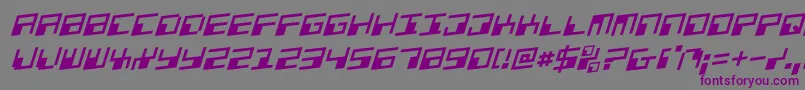 PhaserBankRotalic Font – Purple Fonts on Gray Background