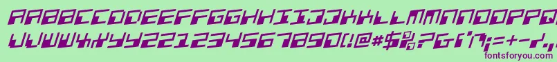 PhaserBankRotalic Font – Purple Fonts on Green Background
