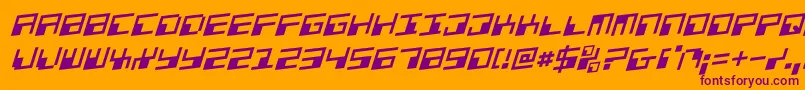 PhaserBankRotalic Font – Purple Fonts on Orange Background