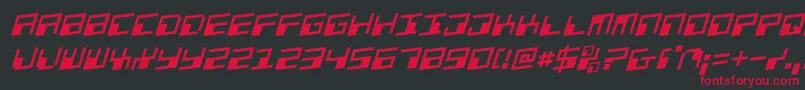 PhaserBankRotalic-Schriftart – Rote Schriften auf schwarzem Hintergrund